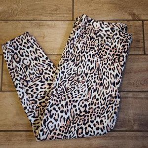 Jen7 by 7 for All Mankind | Ankle Skinny Jean Brown Leopard Print